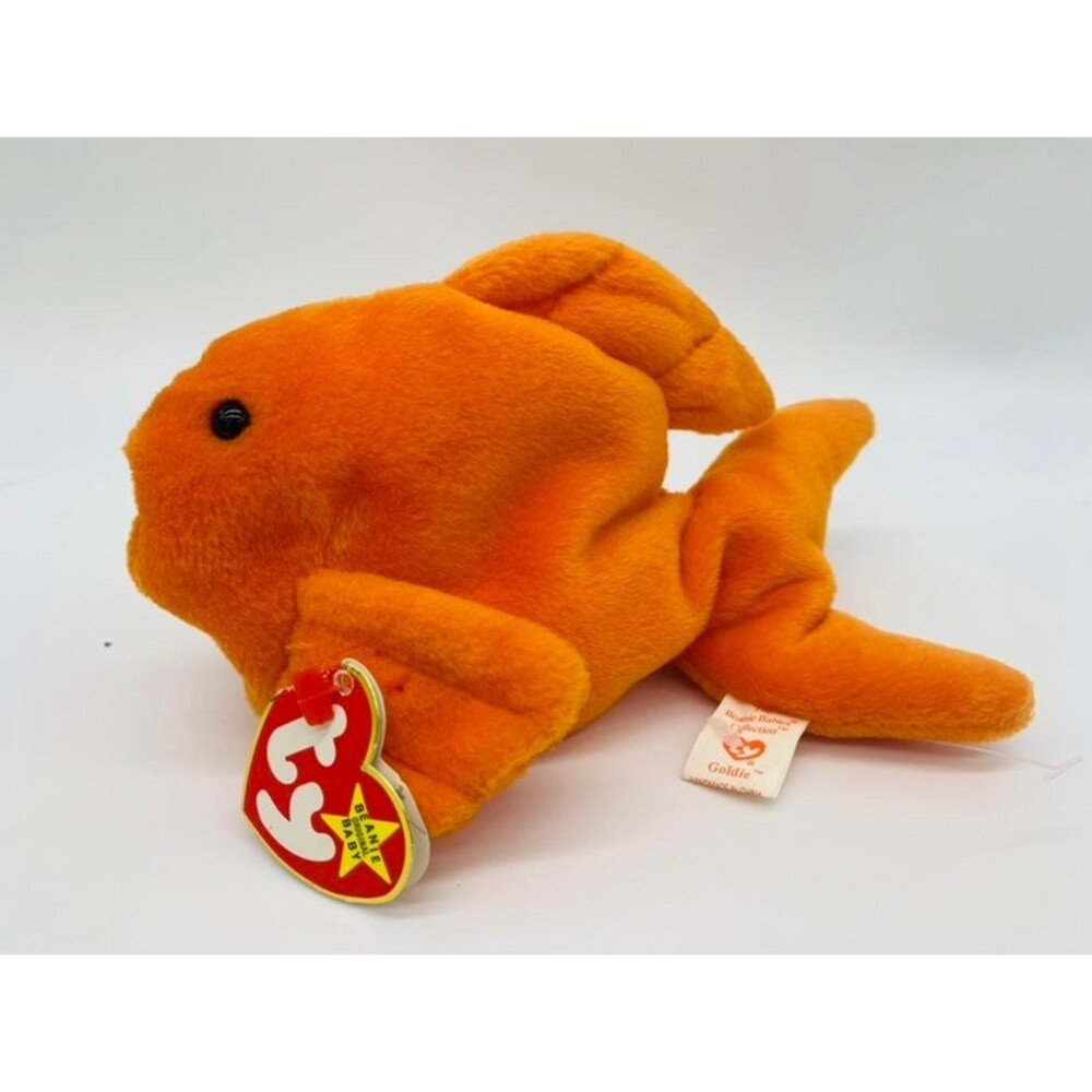 Ty Beanie Babies Goldie Rare PVC Pellet